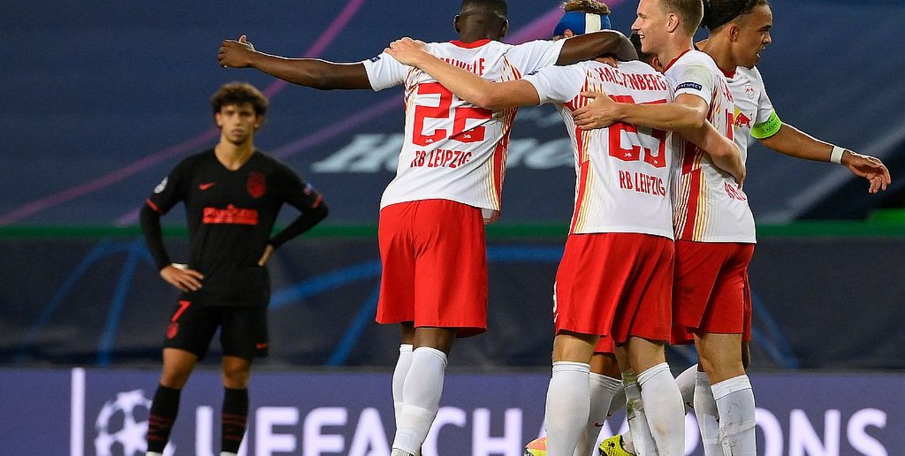 Con un gol agónico, Leipzig derrotó a Atlético Madrid y clasificó a semifinales de la Champions