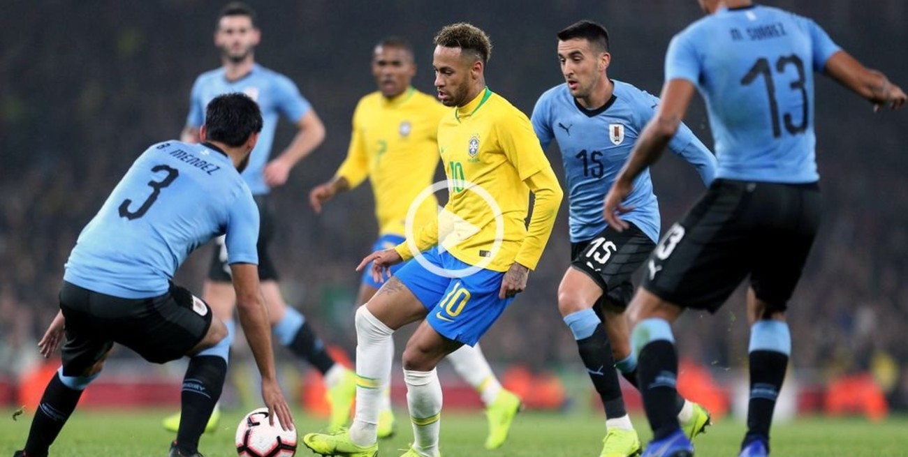 Con gol de Neymar, Brasil le ganó a Uruguay
