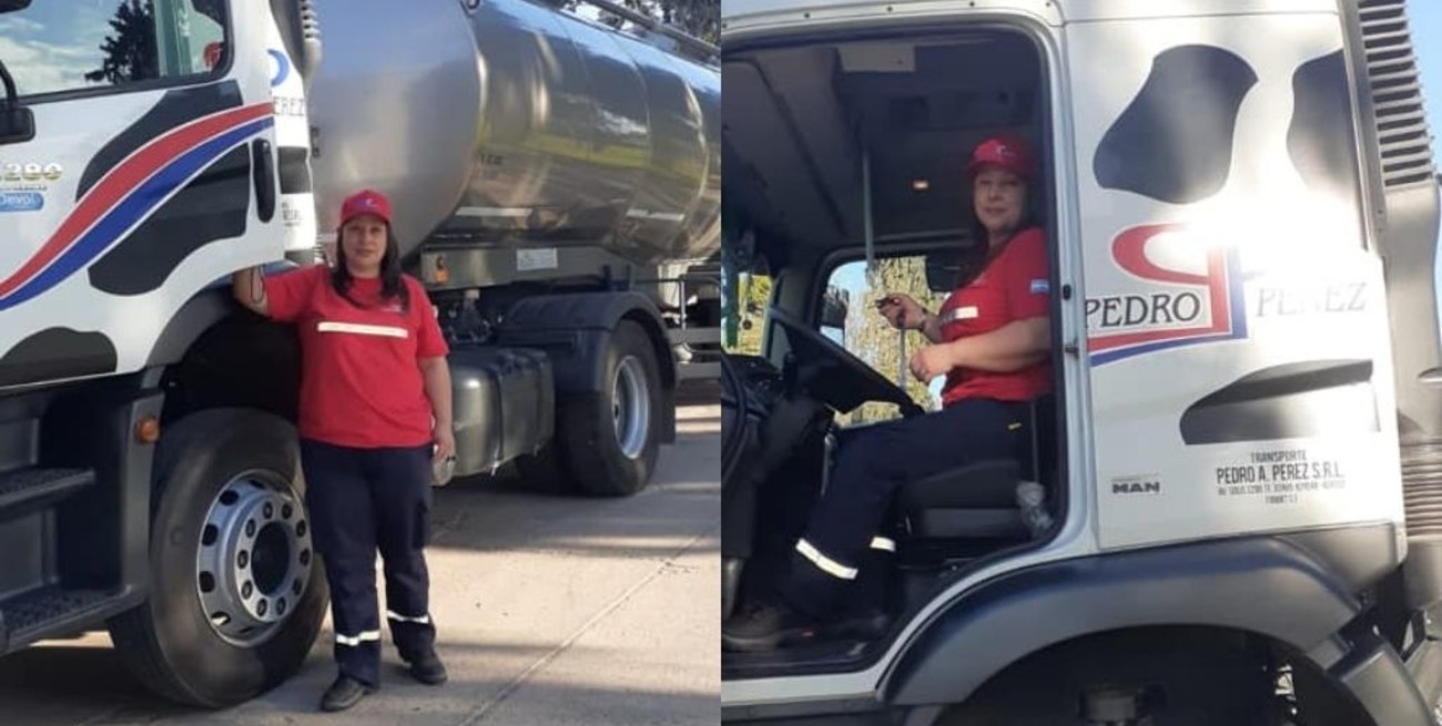 María José Weber será la primera camionera de Firmat y se volvió viral