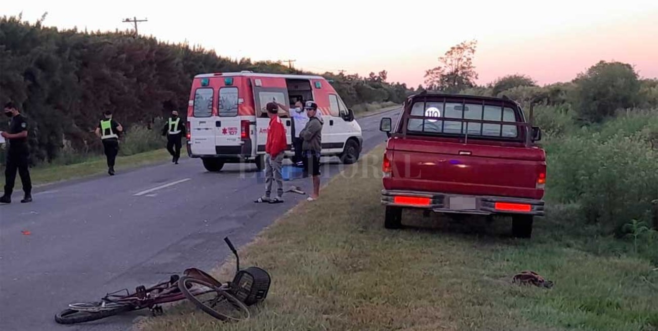 Falleció un ciclista tras una colisión en Ruta Nacional 11