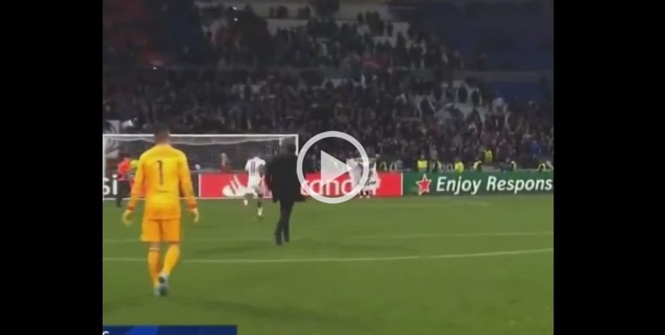 Video: Un jugador del Lyon le quitó una bandera racista a un hincha que atentaba contra su compañero