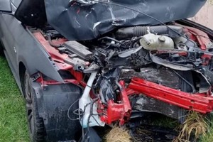 ELLITORAL_357178 |  Gentileza El Ford Mustang GT que conducía Piattoni quedó destrozado