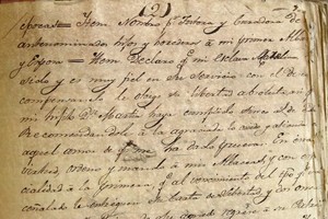 Archivo El Litoral Testamento del Brigadier Gral. Estanislao López, en el que le otorga la libertad a su esclava Marcelina.