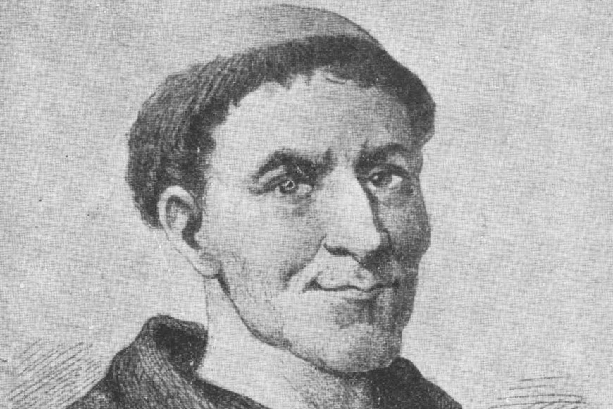 ELLITORAL_305570 | Archivo El Litoral Francisco de Paula Castañeda, Dibujo de Ch. Decaux, Publicado por Adolfo Saldías en su libro La santa furia del Padre Castañeda .