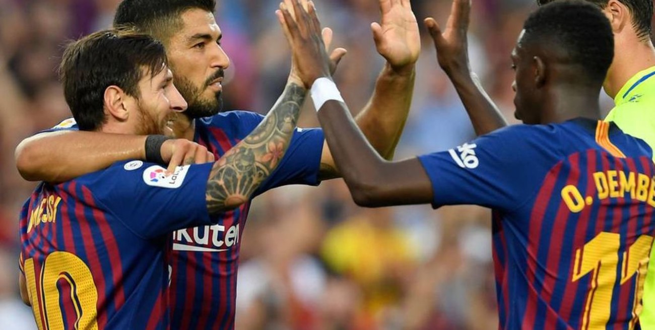 Messi dirigió al Barcelona hacia una goleada 8-2 ante el Huesca 