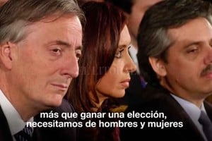 Captura de video Un plano elegido para el video divulgado hoy por la ex presidente Cristina Fernández de Kirchner.