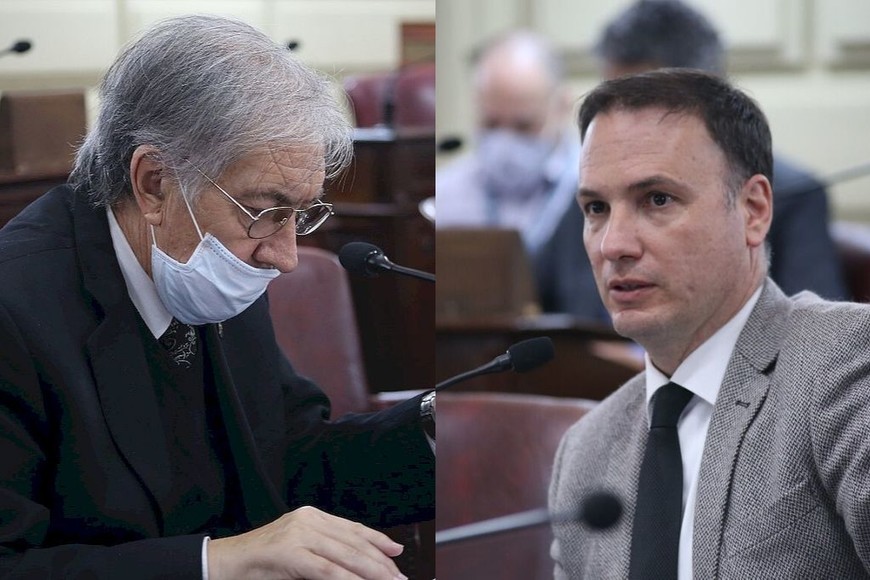 ELLITORAL_304485 |  Senado Santa Fe Joaquín Gramajo (PJ) y Lisandro Enrico (UCR) hablaron en el recinto. Armando Traferri (PJ) presentó un crítico pedido de informes.