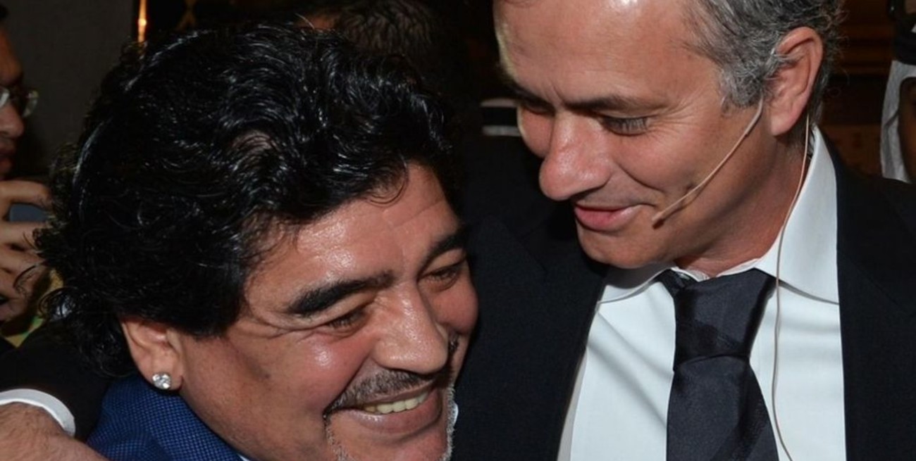 "Extrañaré las llamadas de Diego", lamentó el DT portugués Mourinho