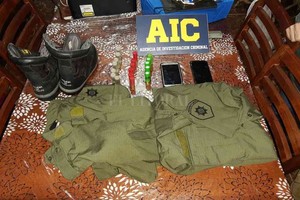 El Litoral Parte de los elementos hallados durante el allanamiento.