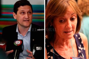Archivo El Litoral El presidente del directorio de la EPE, Maximiliano Neri (IZQ). La ministra de Producción, Alicia Ciciliani (DER)
