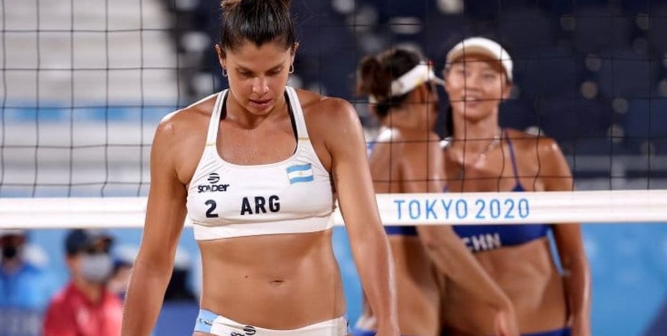 Beach volley: la dupla argentina Gallay-Pereyra se despidió con una derrota ante la pareja china