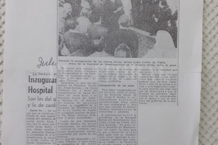 ELLITORAL_317282 |  Archivo Hace cincuenta años, El Litoral reflejaba la inauguración de la sala de Cirugía Plástica y Quemados del hospital J. M. Cuellen