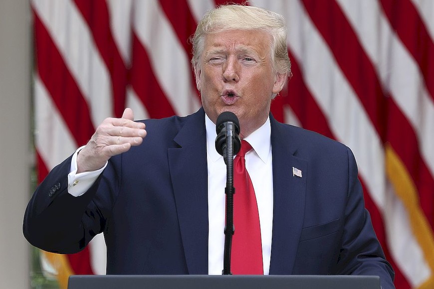ELLITORAL_309234 |  DPA May 26, 2020 i- Washington, DC, United States: President Donald Trump speaks during an event on Protecting Seniors with Diabetes in the Rose Garden of the White House. (Polaris)
