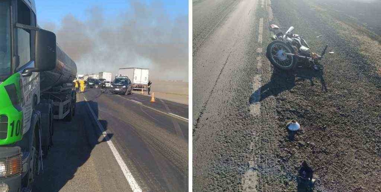 Rufino: un motociclista muere tras ser embestido por un camión
