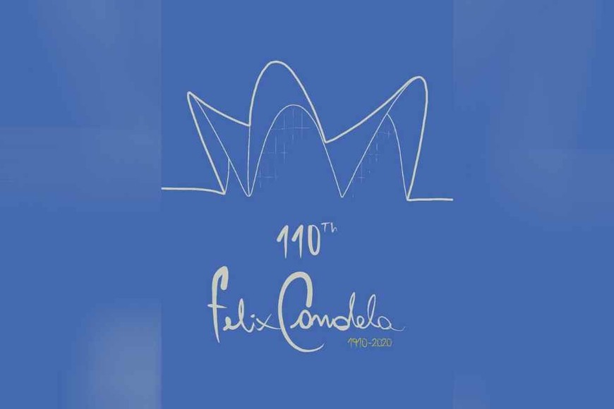 ELLITORAL_305078 |  Gentileza de Clara Lostaló El cartel ganador realizado por los estudiantes de Arquitectura, que aparecerá anunciando la exposición de la obra de Félix Candela.