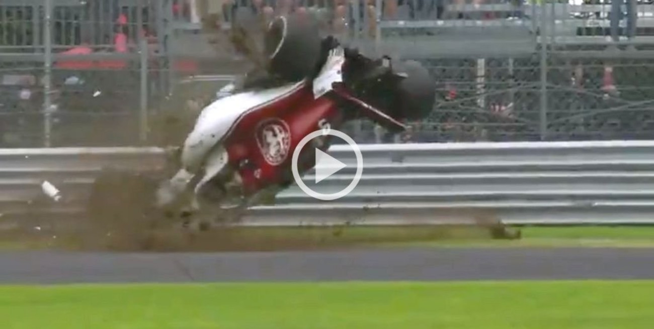 Video: Impresionante accidente del sueco Ericsson en las prácticas de la F1 en Monza
