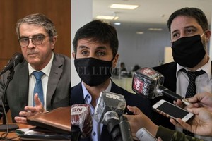 ELLITORAL_368432 |  Archivo El Litoral Senador Armando Traferri y fiscales Matías Edery y Luis Schiappa Pietra.