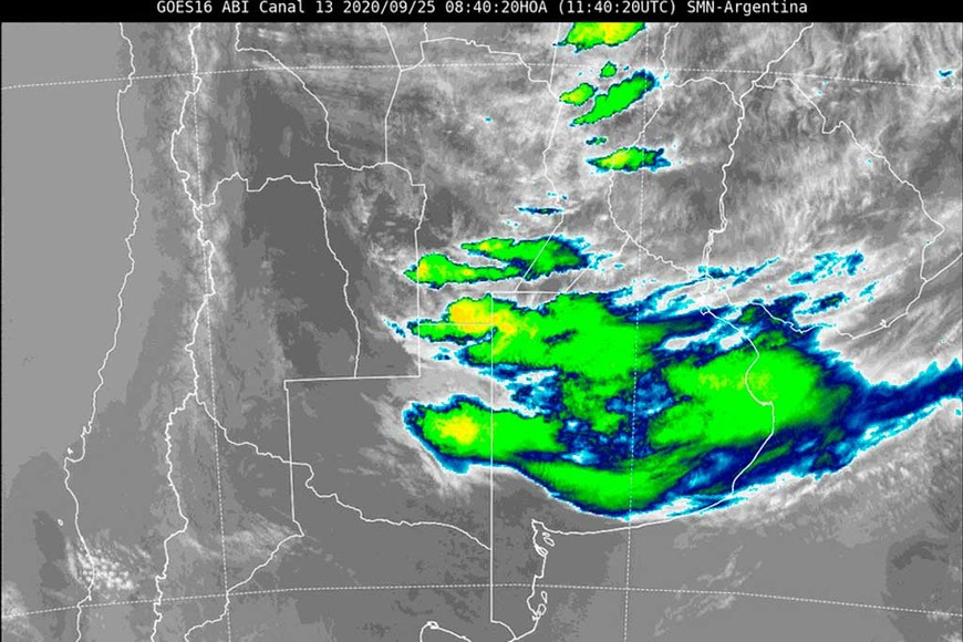 El SMN emitió un alerta por tormentas fuertes y granizo para Santa Fe