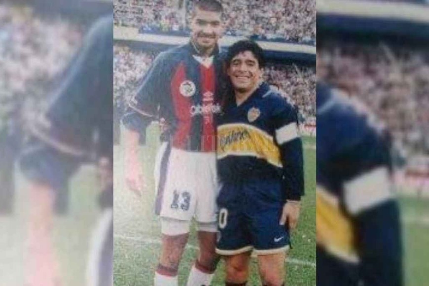 ELLITORAL_382492 |  Gentileza Abreu y Maradona compartieron cancha en un Boca - San Lorenzo.