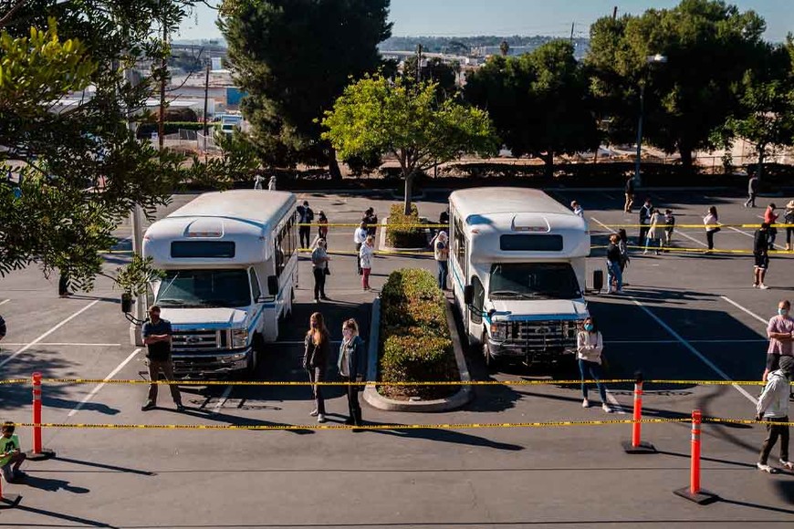 ELLITORAL_347539 |  NYT. Un centro de testeo en la Universidad de San Diego, California