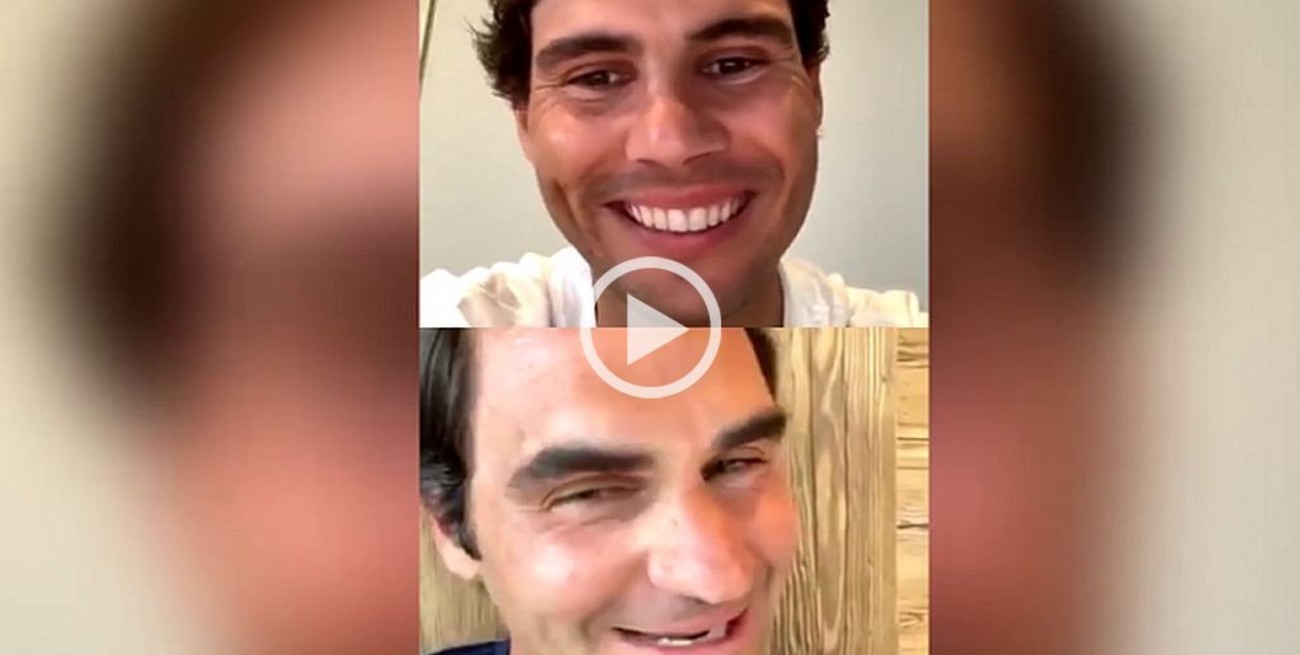 La imperdible charla en vivo entre Federer y Nadal que empezó con problemas de conexión 