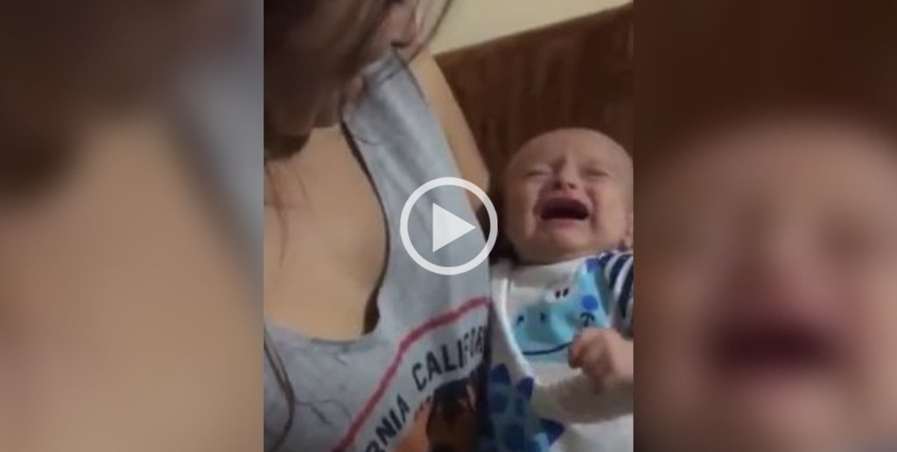 Este bebé deja de llorar sólo si le cantan una canción de Unión