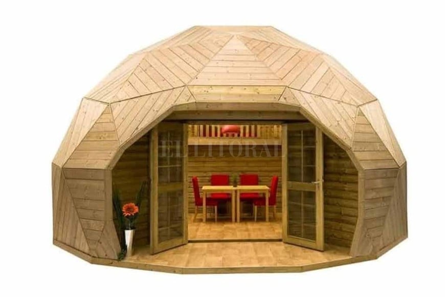 ELLITORAL_239882 |  Gentileza Maqueta. El domo geodésico es una cúpula con forma de media esfera.  Es la estructura más fuerte, ligera y eficiente (como espacio cerrado) en beneficio del hombre , dicen los impulsores del proyecto.