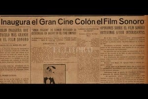 ELLITORAL_416948 |  Hemeroteca Digital Castañeda Registros periodísticos de la llegada de las películas sonoras a la ciudad.