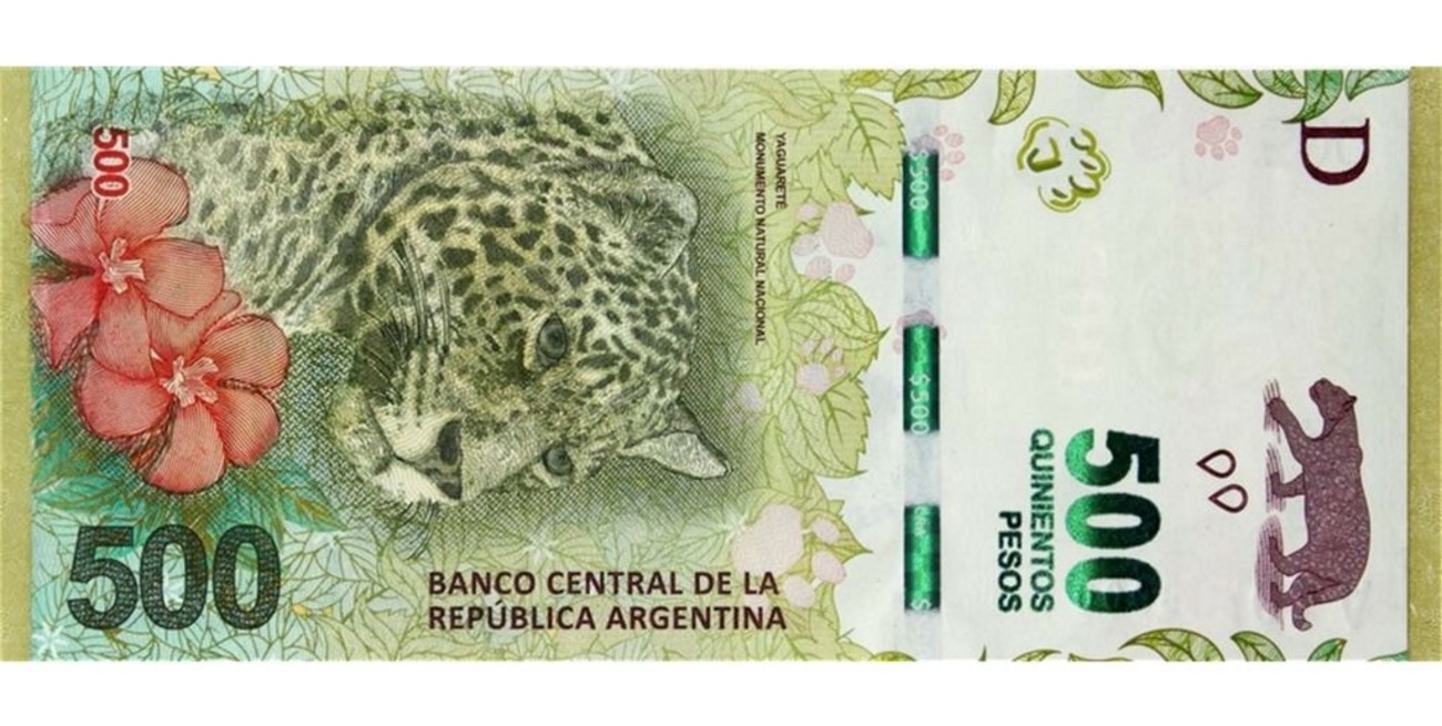 Premian en España al billete de 500 pesos con la imagen del Yaguareté 