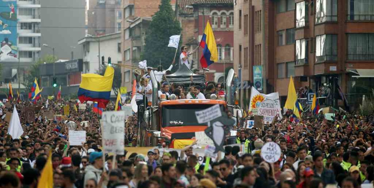 Comenzó en Colombia la primera jornada de protestas del año 