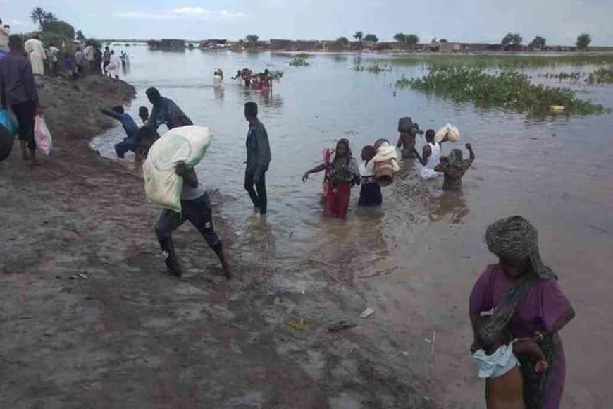 ELLITORAL_404048 |  Twitter Graves inundaciones afectan a la región del Nilo Blanco en Sudan.