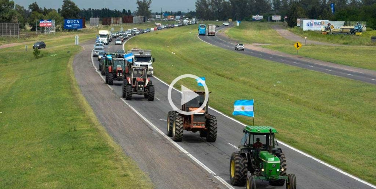 Comenzó el "tractorazo" de productores agropecuarios en el sur de Santa Fe