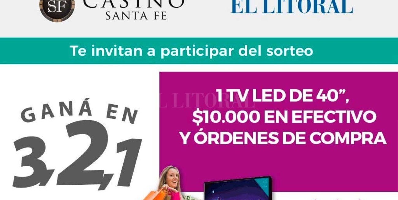 Ganá un Smart TV, órdenes de compra y premios en efectivo con el concurso de Casino Santa Fe y El Litoral