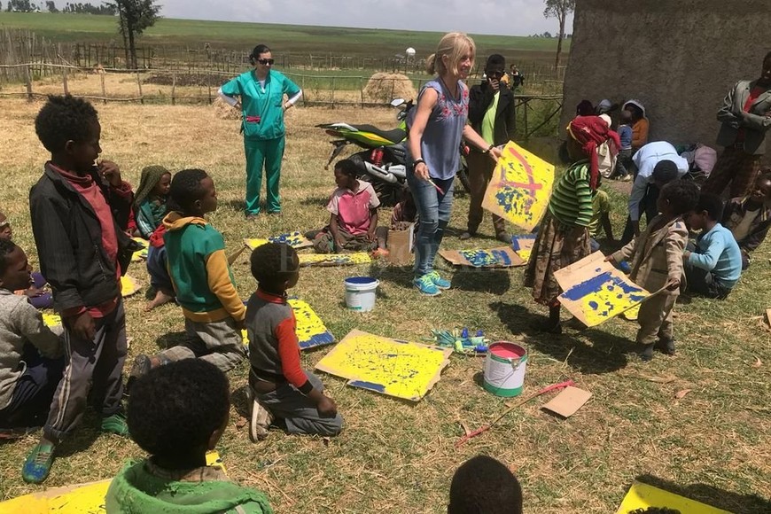 ELLITORAL_244074 |  Gentileza Los chicos de Moketurri aprendieron y se divirtieron mucho realizando sus obras de arte.