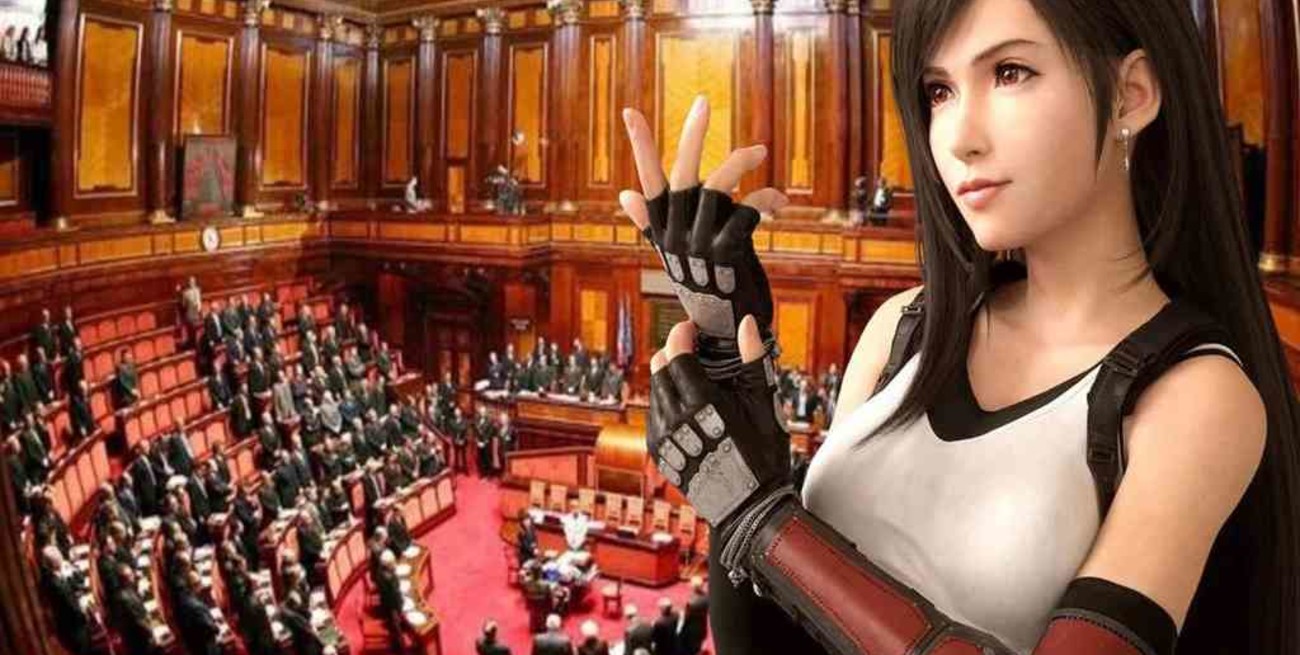 Un video porno de "Final Fantasy" interrumpió en la transmisión de una reunión del Senado italiano