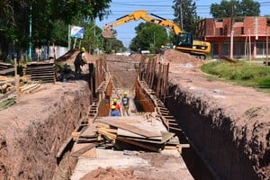 ELLITORAL_200613 |  Gentileza Es el proyecto hidráulico más importante que está en marcha en la ciudad. Permitirá quintuplicar el escurrimiento de tres barrios.