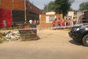 ELLITORAL_200081 |  Rosario3.com Contenedor de basura donde fue calcinado el cadáver de la mujer de 23 años.
