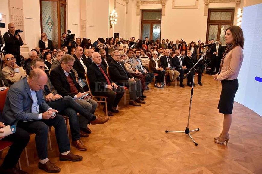 ELLITORAL_246610 |  Guillermo Di Salvatore. La ministra de Ciencia, Técnica e Innovación Productiva, Erica Hynes, explicó los alcances de la iniciativa.
