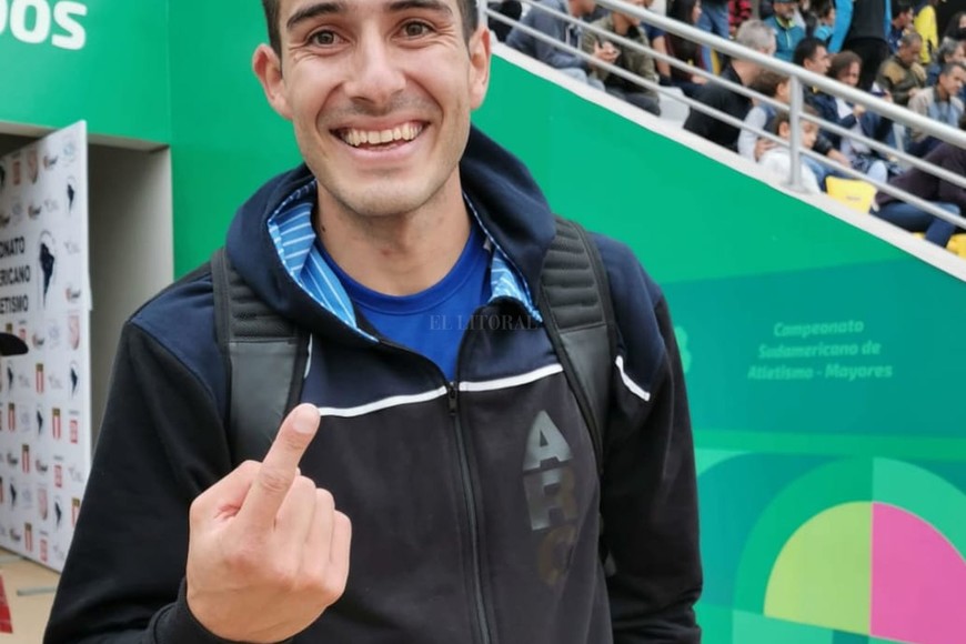 ELLITORAL_248480 |  Marcelo Szwarcfiter Maximiliano Díaz. Una de las sorpresas de la delegación,  ganó el salto triple y está en el Mundial.