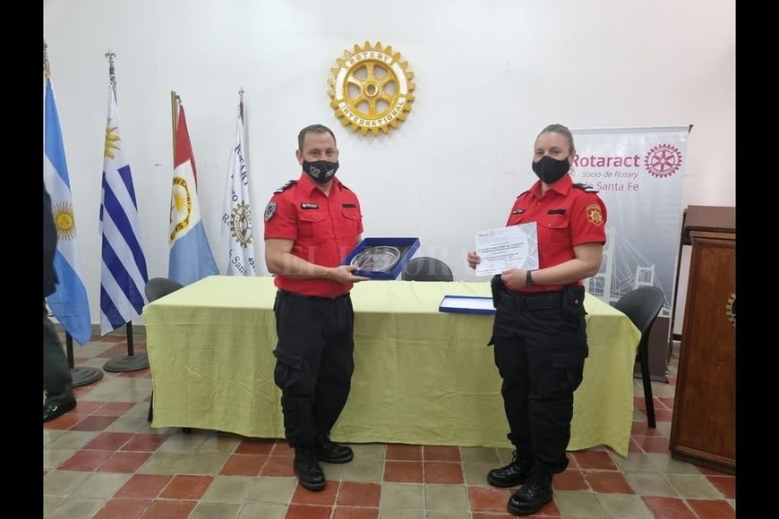 ELLITORAL_411087 | Gentileza Rotary Los bomberos Zapadores fueron destacados por su labor.
