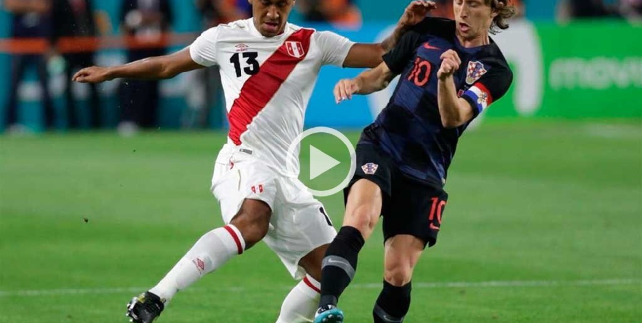 Perú le ganó a Croacia, rival de Argentina en el Mundial