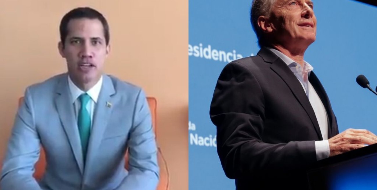 En un video, Guaidó le agradeció a Macri por su respaldo 