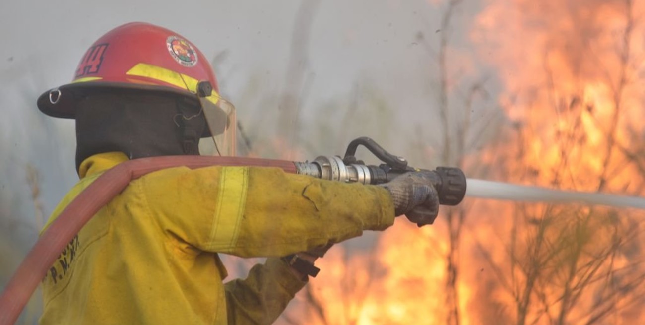 Incendios: los Bomberos luchan contra vientos "calientes" de hasta 27km/h en Santa Fe y la región