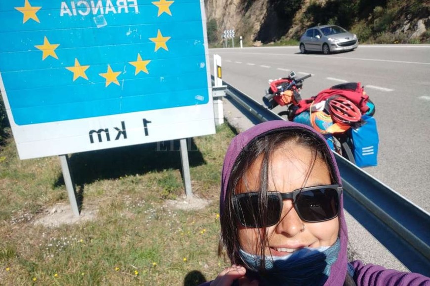 ELLITORAL_242361 |  Gentileza Frontera. La primera que atravesó es la que une España con Francia, y ahora va hacia Italia.