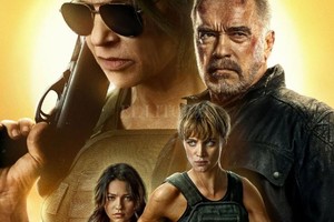 ELLITORAL_268727 |  Gentileza Paramount Pictures Linda Hamilton, Arnold Schwarzenegger, Mackenzie Davis y Natalia Reyes en  Terminator: destino oculto .