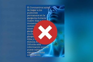 Internet. La imagen se esparció en WhatsApp y en las redes sociales.