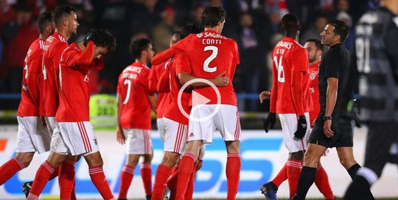 Con gol de Conti, Benfica ganó por la Copa de Portugal 