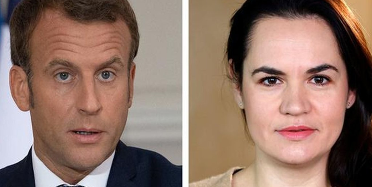 Emmanuel Macron se reunirá con la líder opositora bielorrusa Svetlana Tijanóvskaya