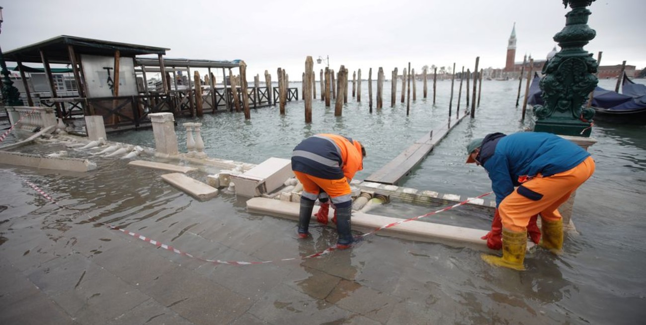 Venecia no tiene respiro: esperan un nuevo pico de agua para este sábado
