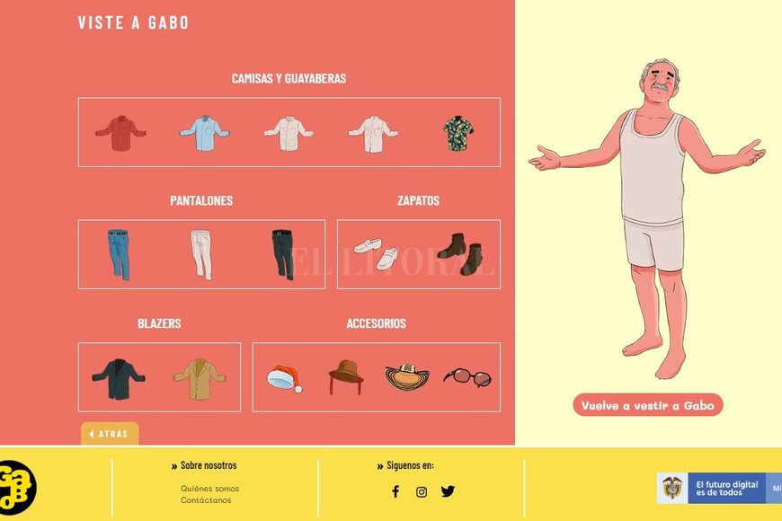 ELLITORAL_274615 |  Captura de pantalla En el portal, por ejemplo, se puede jugar a vestir a Gabo.